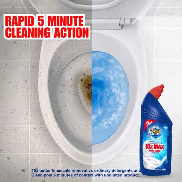 BUY1GET1 FREE A-One Pluss Toilet Cleaner 10X – 1Ltr - Image 5