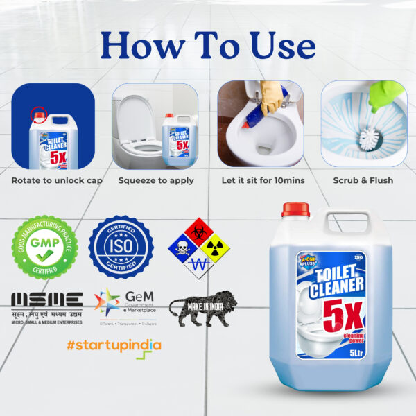 A-One Pluss Toilet Cleaner – 5 Litre - Image 5
