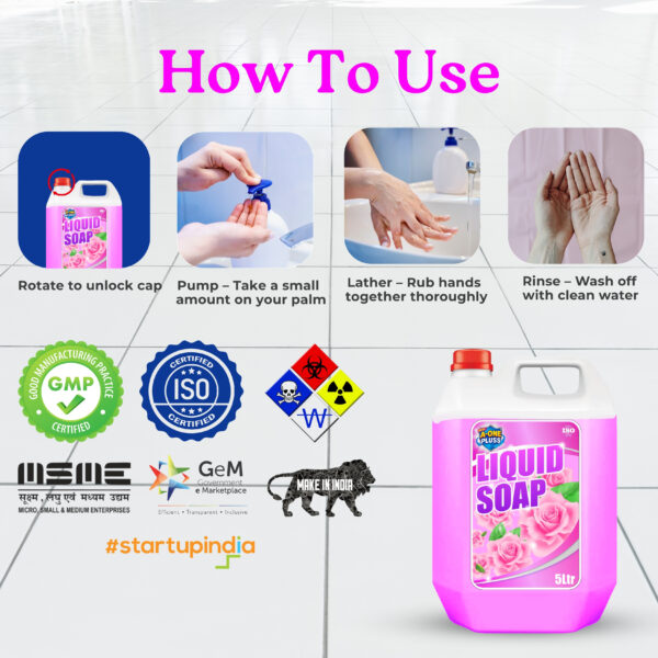 A-One Pluss Liquid Soap – 5 Litre - Image 5