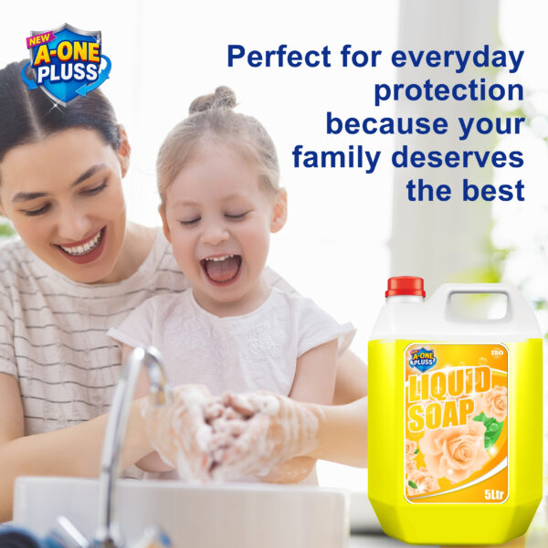 A-One Pluss Liquid Soap – 5 Litre (Yellow Variant) - Image 4