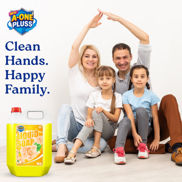 A-One Pluss Liquid Soap – 5 Litre (Yellow Variant) - Image 6
