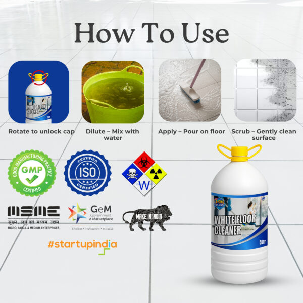 A-One Pluss White Floor Cleaner – 5 Litre - Image 5